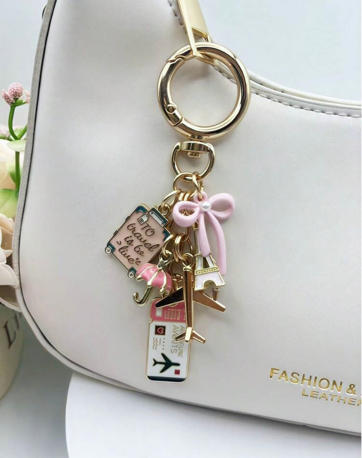 Girly travel keychain