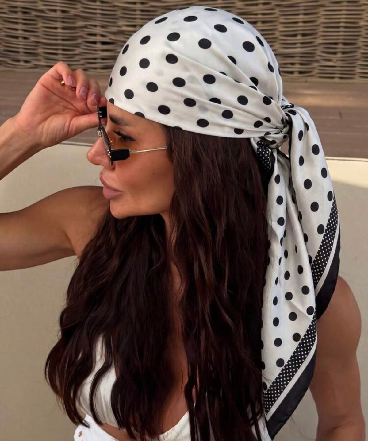 Trendy Polka Dots Hair, Head & Body Bandanas