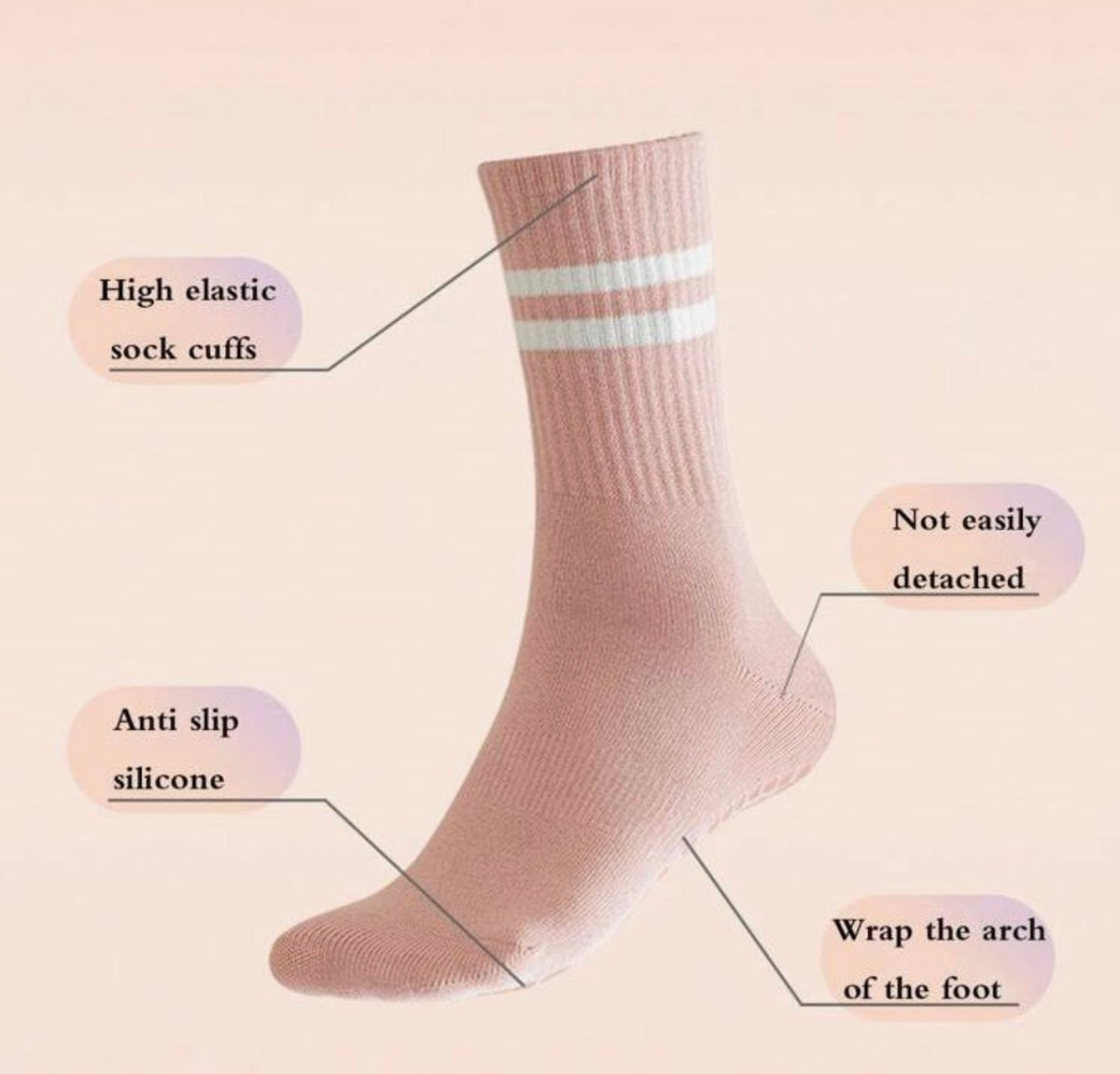 Anti Slip Yoga, Barre & Pilates Socks
